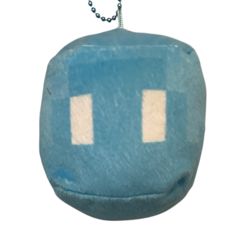 Minecraft Blue Slime Plush Keychain